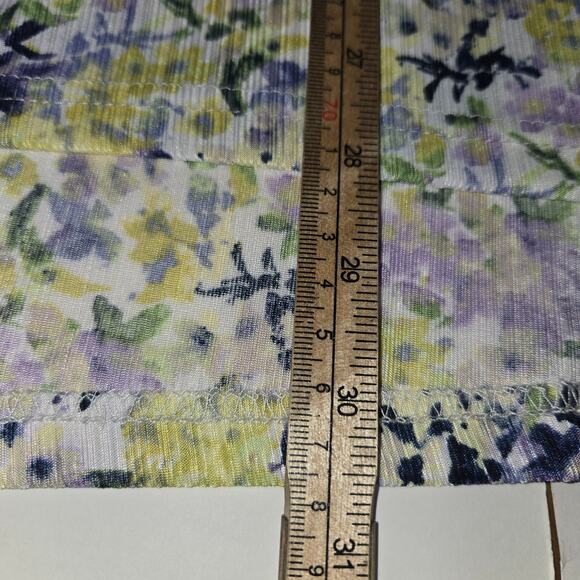 Emaline Woman Petite 2X Top Floral Blouse Micro Pleats Flowy Casual Career New - Picture 8 of 13